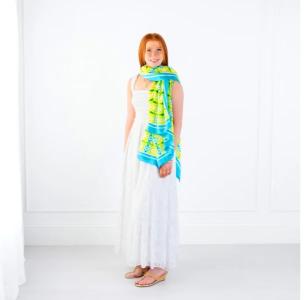 Georgia's Palm Silk Scarf